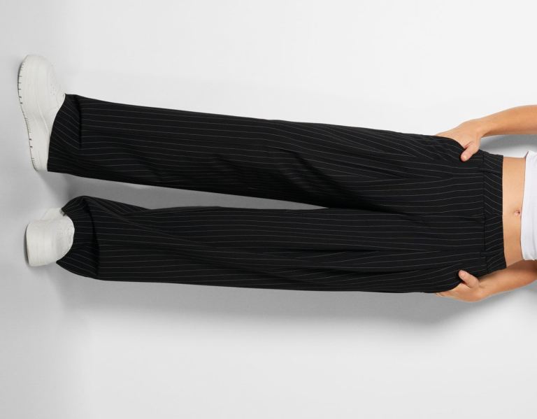 Bershka Pinstripe Blazer And Pants Set Pakken Dames Zwart | z5Qp6fVWRGH