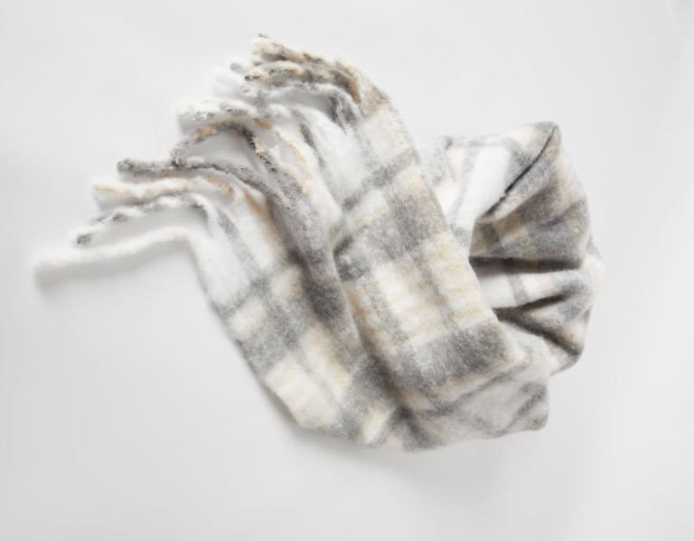 Bershka Plaid Sjaals Dames Grijs | vbNYIywfeod