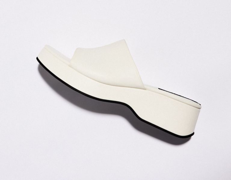 Bershka Platform Hakken Sandalen Dames Wit | zuXCR8CF7RA