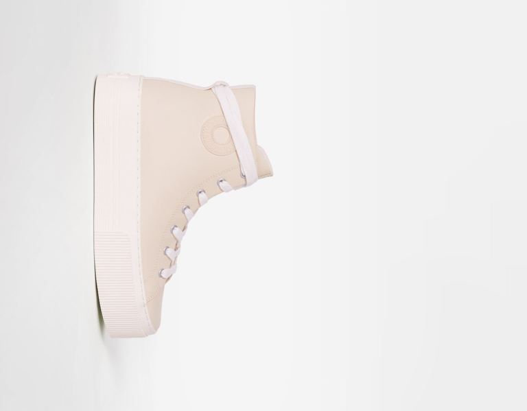 Bershka Platform High-top Sneakers Dames Bruin | 5jA3hidZG55