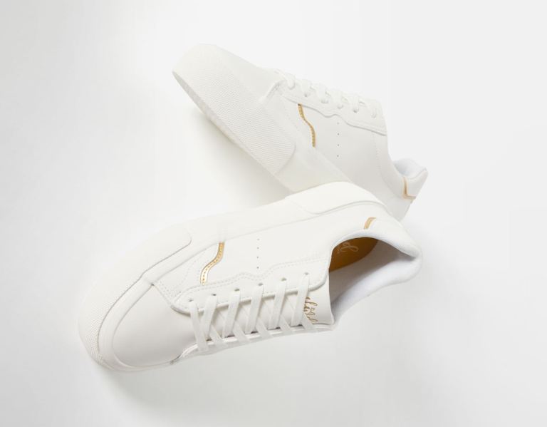 Bershka Platform With Metallic Details Sneakers Dames Wit | yIOSWnsLKxC