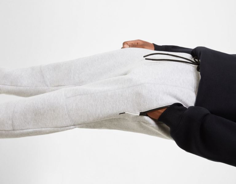 Bershka Plush Sweatpants With Seams Trainingspak Heren Grijs | zzlG3xTJsyY