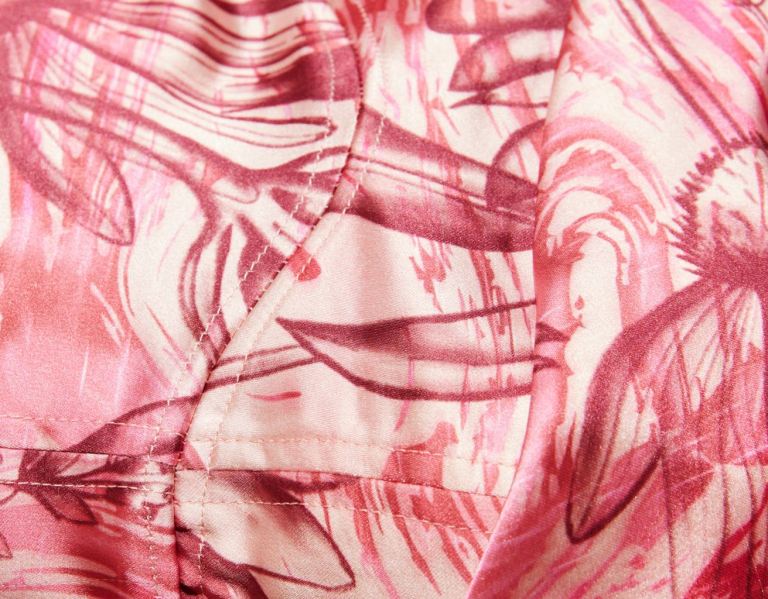 Bershka Printed Satin Mini Jurken Dames Roze | FcJgRiNRdoh