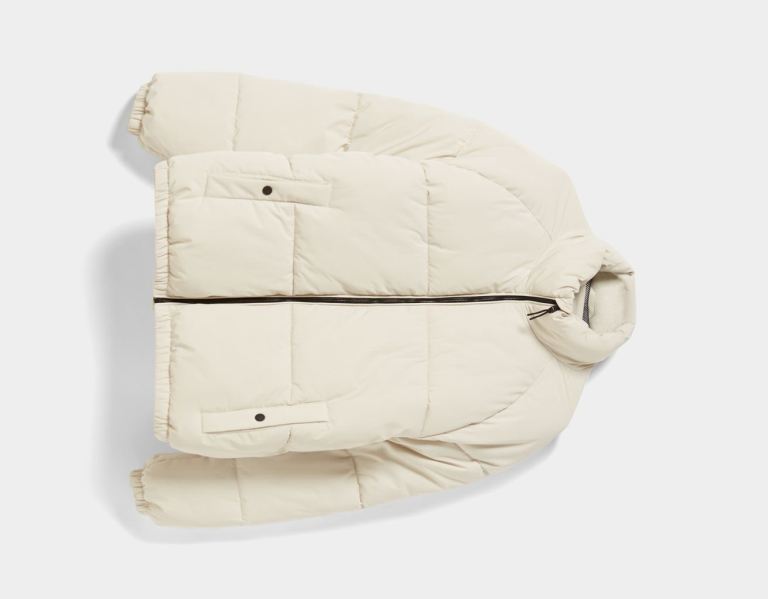 Bershka Puffer Donzen Jassen Heren Wit | RhOTiVzrSV2