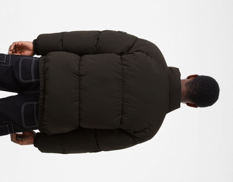 Bershka Puffer Donzen Jassen Heren Zwart | impij6mPT74