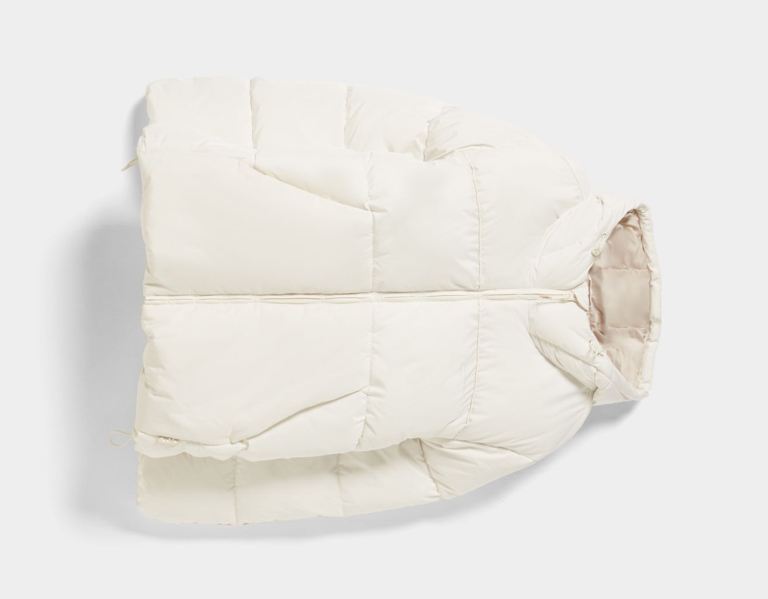 Bershka Puffer With Hood Donzen Jassen Heren Wit | 4O0gfilnQYZ