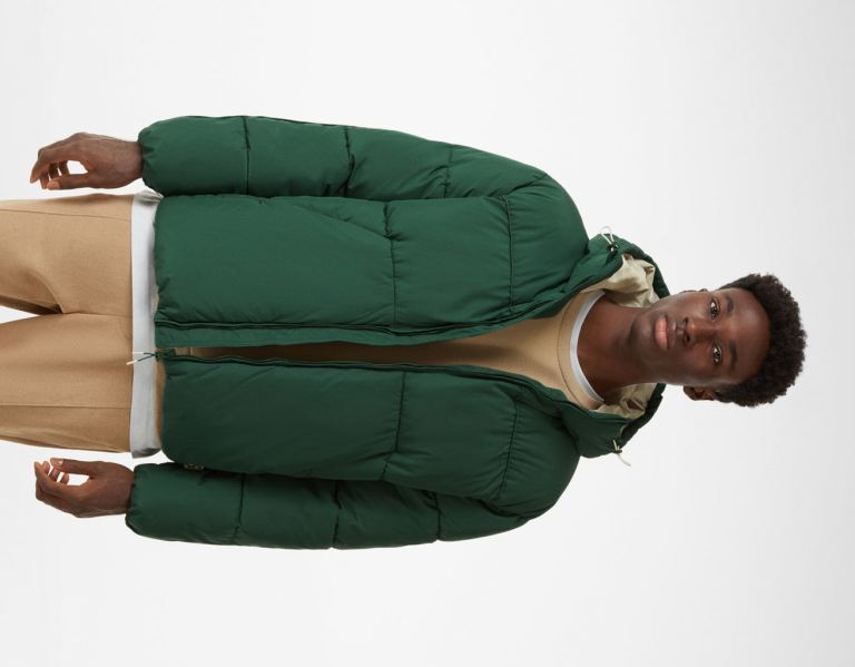 Bershka Puffer With Hood Donzen Jassen Heren Groen | GHkxschyprI