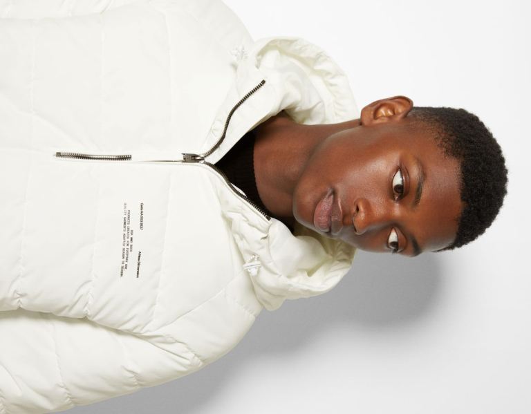 Bershka Puffer With Pouch Pocket Jassen Heren Wit | 8wsqdlroQ6I