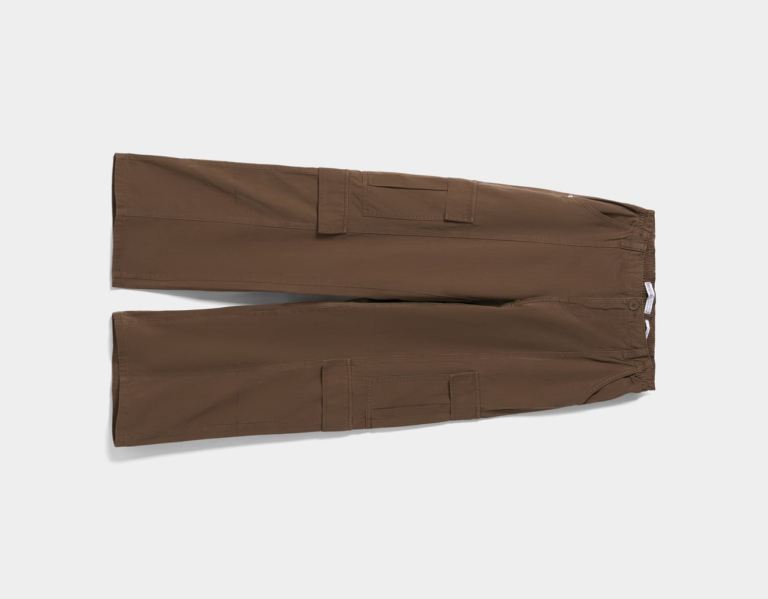 Bershka Rechtdoor Fit Cargo With An Elastic Waistband Broek Dames Bruin | ikwsNT5KWYe