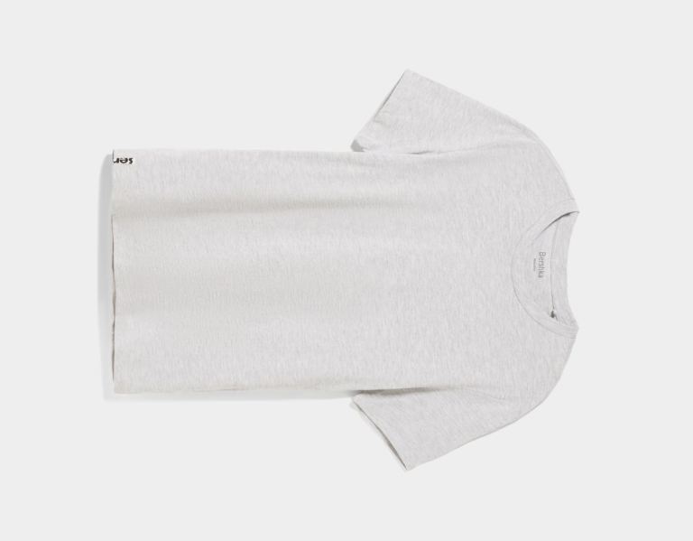 Bershka Regular-fit Kort Sleeve T-shirts Heren Grijs | 60XVJA36vv1