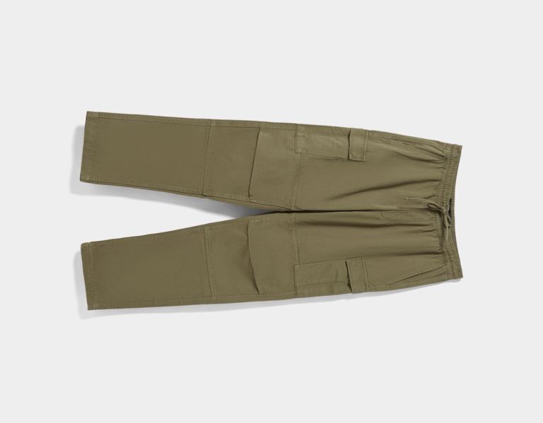 Bershka Regular-fit Sweat-style Cargo Broek Heren Khaki | 0u0KZt5ILj8