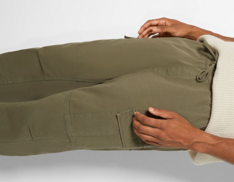 Bershka Regular-fit Sweatpants-style Pants Cargo Heren Khaki | az57aLm6e4J