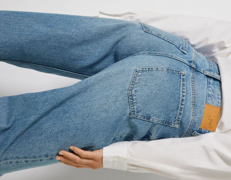 Bershka Ripped Brede-leg ’90s Jeans Dames Lichtblauw | hjpvnEOwQoK