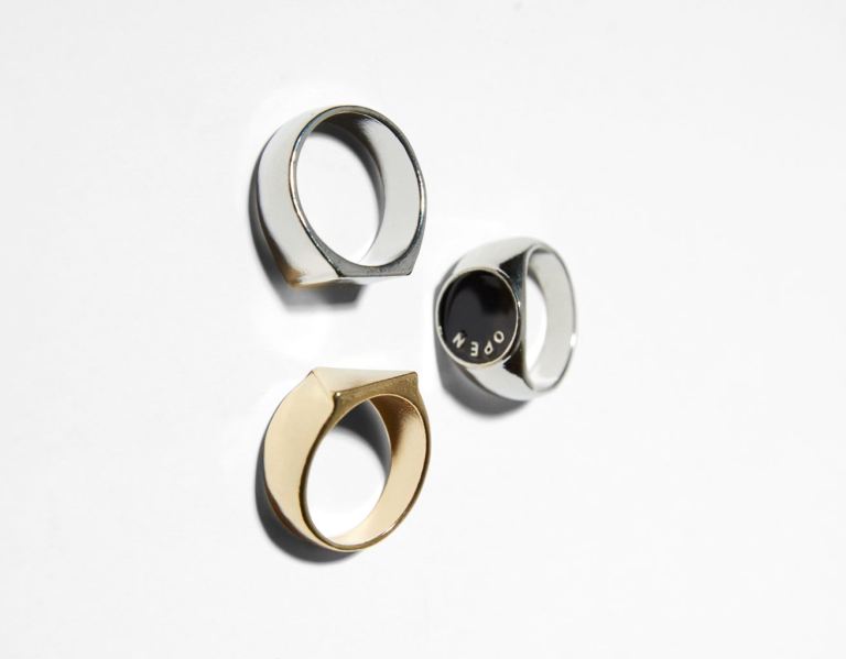 Bershka Set Of 3 Triangle Rings Sieraden Heren Zilver | uwU6PmHBAHM