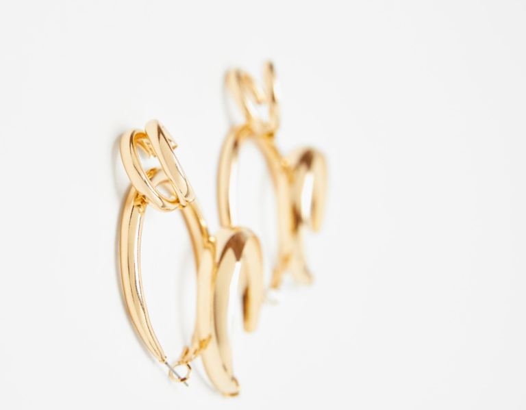 Bershka Set Of Various Size Hoop Earrings Sieraden Dames Goud | NWqmkoHFJ2f