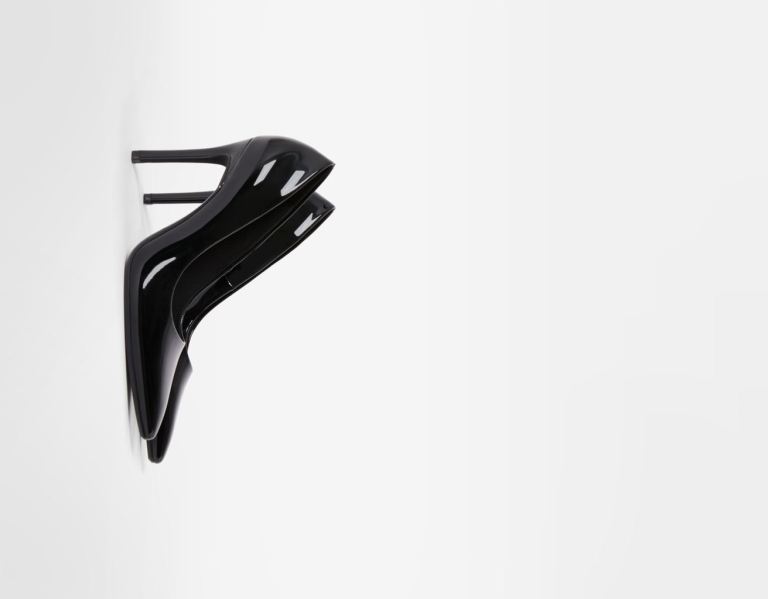 Bershka Shiny High-heel Hakken Schoenen Dames Zwart | eQzZmIeWT6u