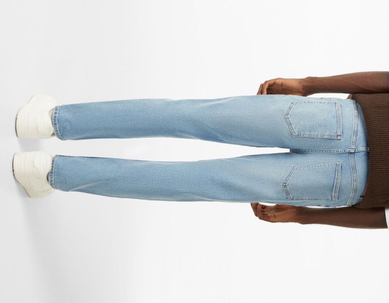 Bershka Slim Fit Jeans Heren Lichtblauw | fYlEnLiOtb3