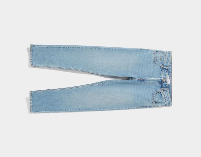 Bershka Slim Fit Jeans Heren Lichtblauw | fYlEnLiOtb3