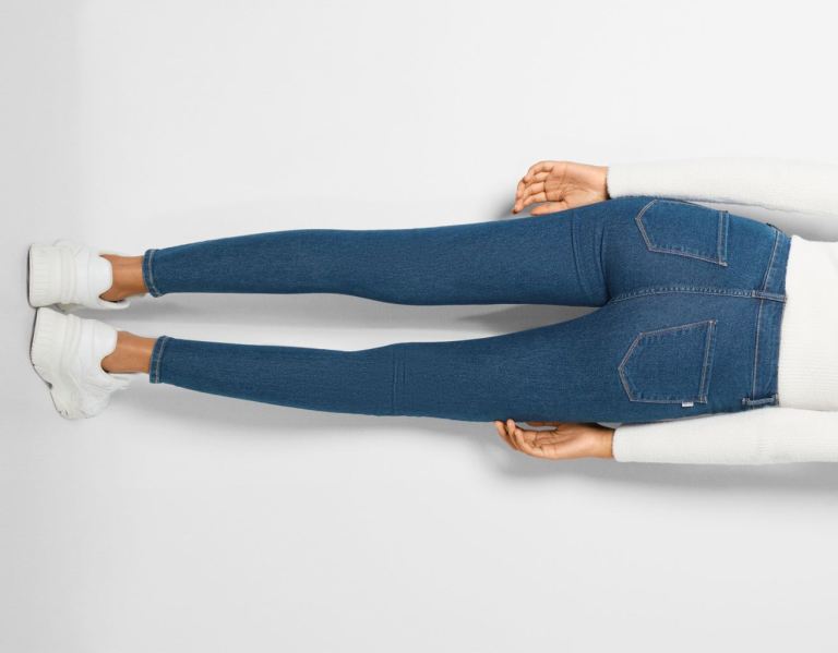 Bershka Super High-rise Jeggings Jeans Dames Blauw | xJlpYUfvQtx