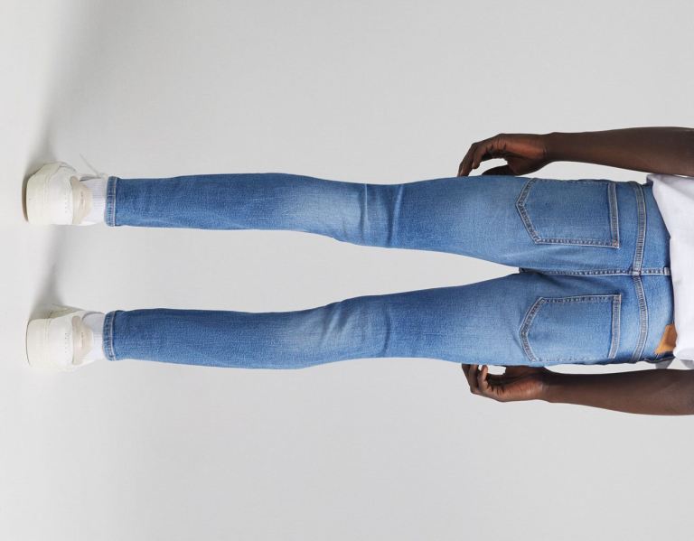 Bershka Super Mager Jeans Heren Blauw | cYsj1MOskRG