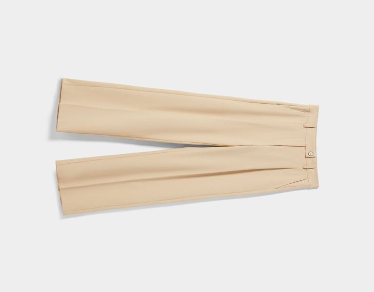 Bershka Tailored Brede-leg Pants Pakken Dames Bruin | ymhArqSkWGa