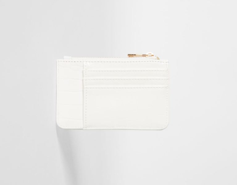 Bershka Textured Card Holder Tassen Dames Wit | sGq5hpV3qHk