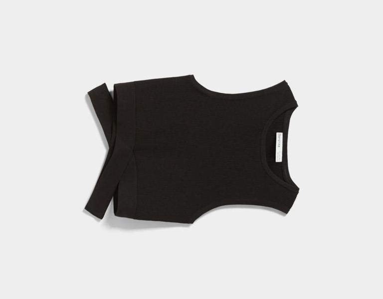 Bershka Top With Crossover Straps Gebreide Kleding Dames Zwart | wL1f4sKvey8