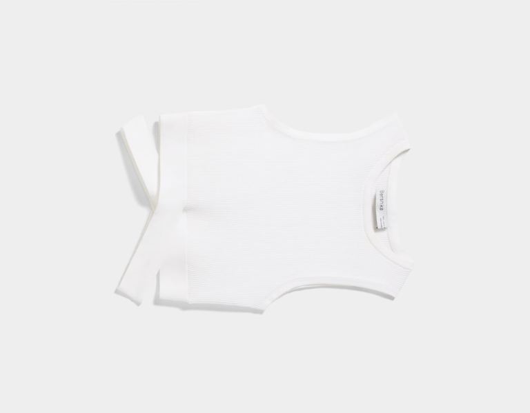 Bershka Top With Crossover Straps T-shirts Dames Wit | YjUH4FFxVMO