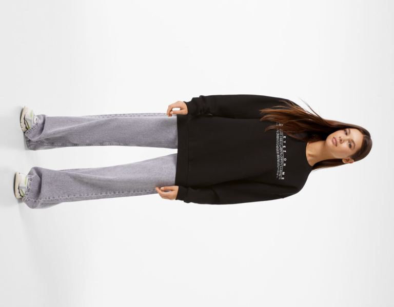 Bershka Tupac Crew Neck Sweatshirts Dames Zwart | zIj1iETrG5Z