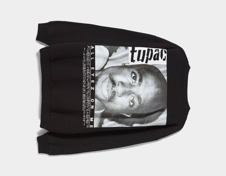 Bershka Tupac Crew Neck Sweatshirts Dames Zwart | zIj1iETrG5Z