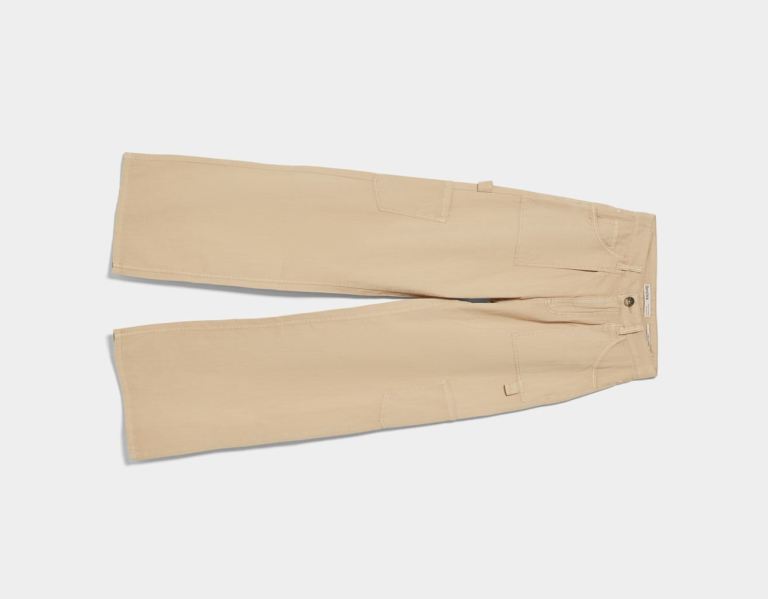 Bershka Twill Cargo Broek Dames Bruin | qjjUtmmvDRJ