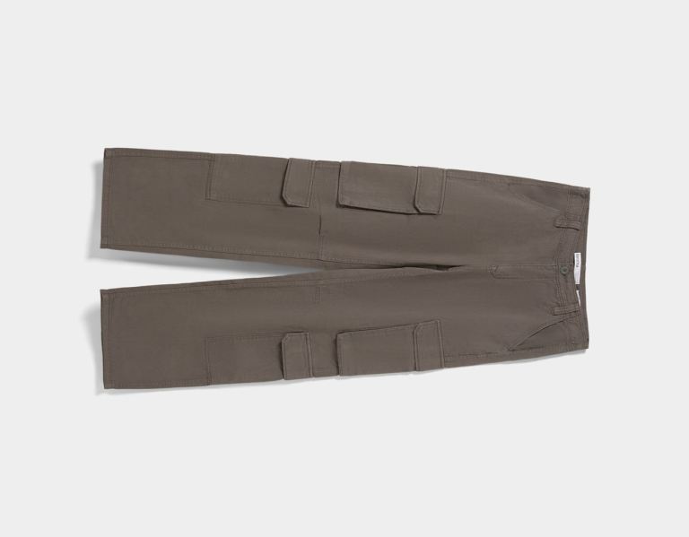 Bershka Twill Multi-pocket Cargo Broek Dames Grijs | GjwyETFOPnM