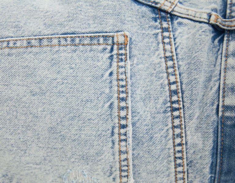 Bershka Vintage Denim With Pocket Detail Korte Broek Dames Lichtblauw | zZvGYESqZE3