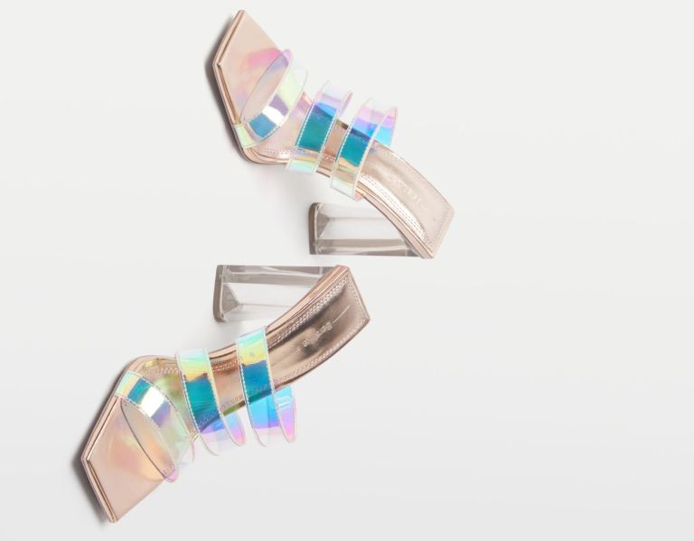 Bershka Vinyl Iridescent With Methacrylate Hakken Sandalen Dames Gekleurd | sVulQxt9IEK