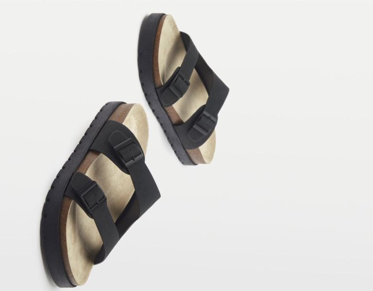 Bershka With Straps And Buckles Sandalen Heren Zwart | g49hrxM1Qyp