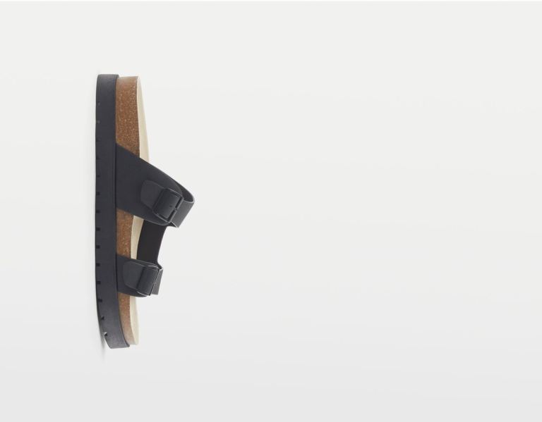 Bershka With Straps And Buckles Sandalen Heren Zwart | g49hrxM1Qyp