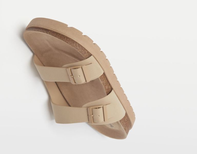 Bershka With Straps And Buckles Sandalen Heren Bruin | tAkTtxvrUSB