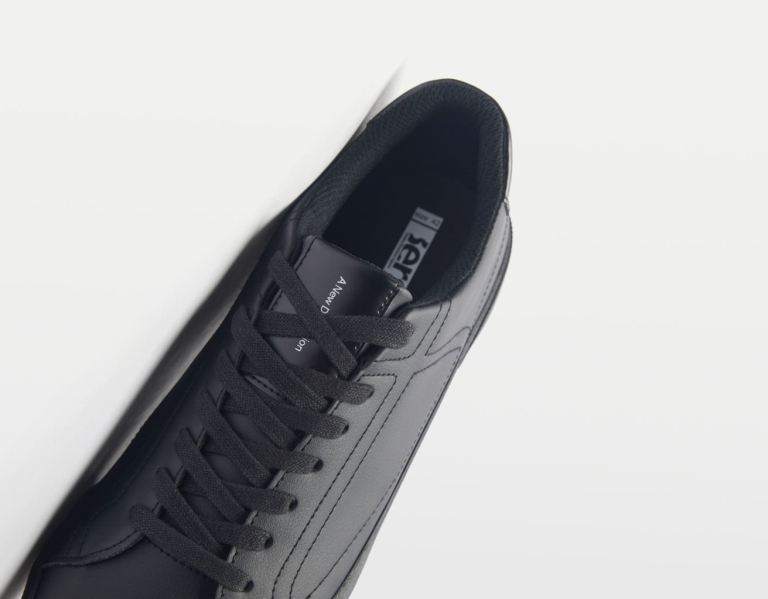 Bershka With Topstitching Detail Sportschoenen Heren Zwart | qYdbTmt5fSj