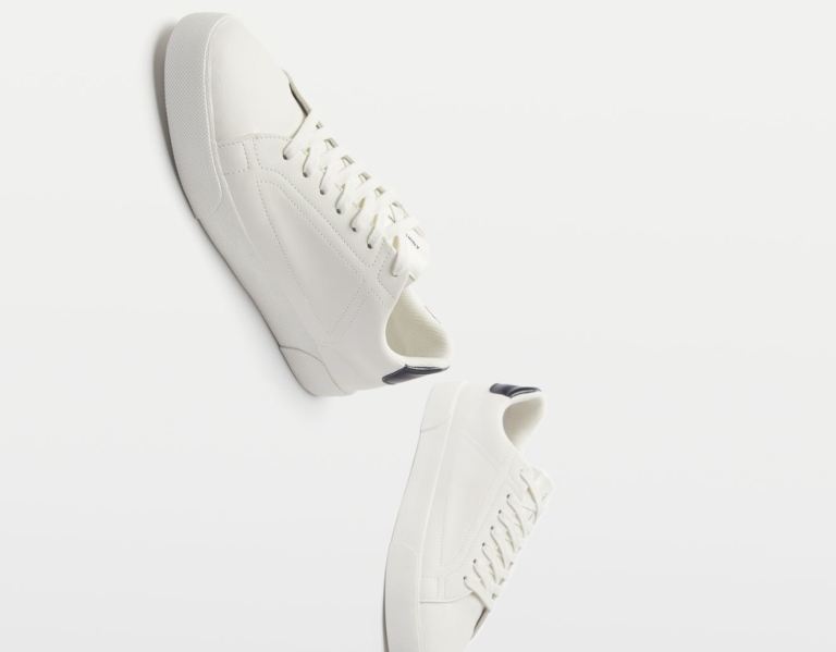 Bershka With Topstitching Detail Sportschoenen Heren Wit | vG3STelVgrb