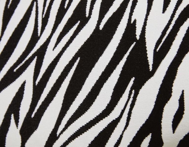 Bershka Zebra Print Jurken Gebreide Kleding Dames Zwart | Gr8NcWXaqwF